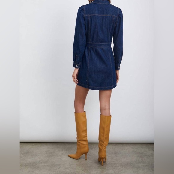 NWOT Rails Lisette Dress In Raw Denim Size S $260 - Picture 8 of 10